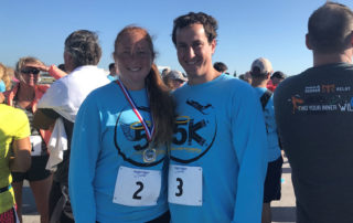 Bob and Cara at 2.5 K race