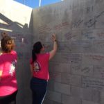 Habitat for Humanity Build 2017, signing wall before wallboard installed