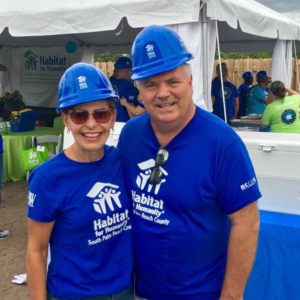 BRAA Vice Chair Cherul Budd and BRAA Secretary-Treasurer Randy Nables at Habitat for Humanity volunteer day 2017