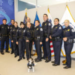 U.S. Customs team, and beagle, at grand opening ceremonies at BRAA U.S Customs & Border Protection Service office