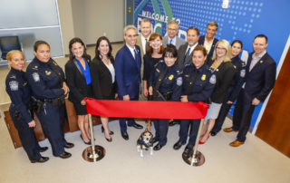 Ribbon cutting at grand opening ceremonies at BRAA U.S Customs & Border Protection Service office