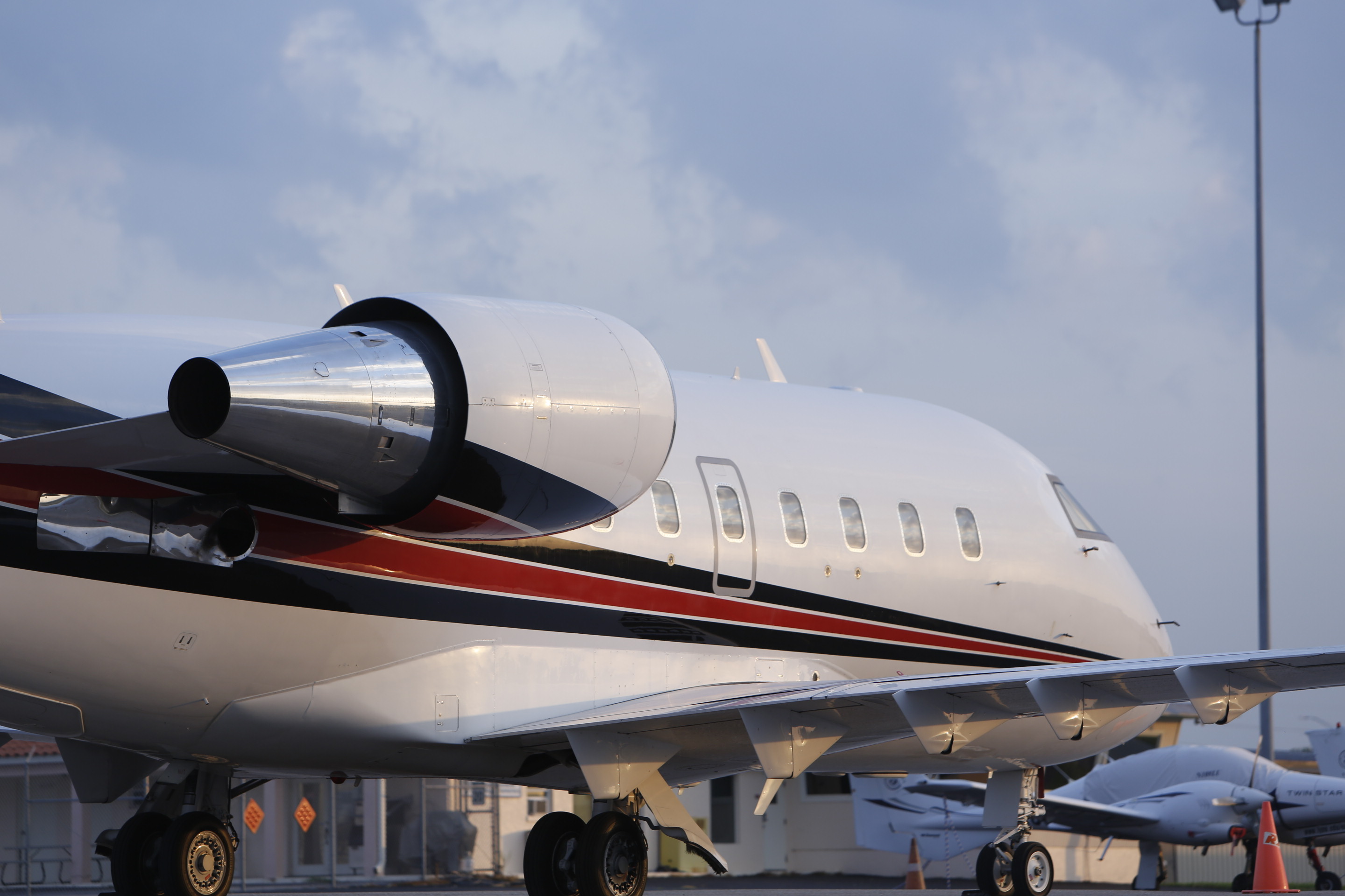 Corporate jet on the tarmac