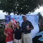 Fourth of July Photo Booth 2018, from left, Mrs. Bob Tucker, Clara Bennett, Bob Tucker