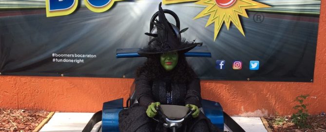 Halloween 2018 - BRAA witch taking a ride at Boomers