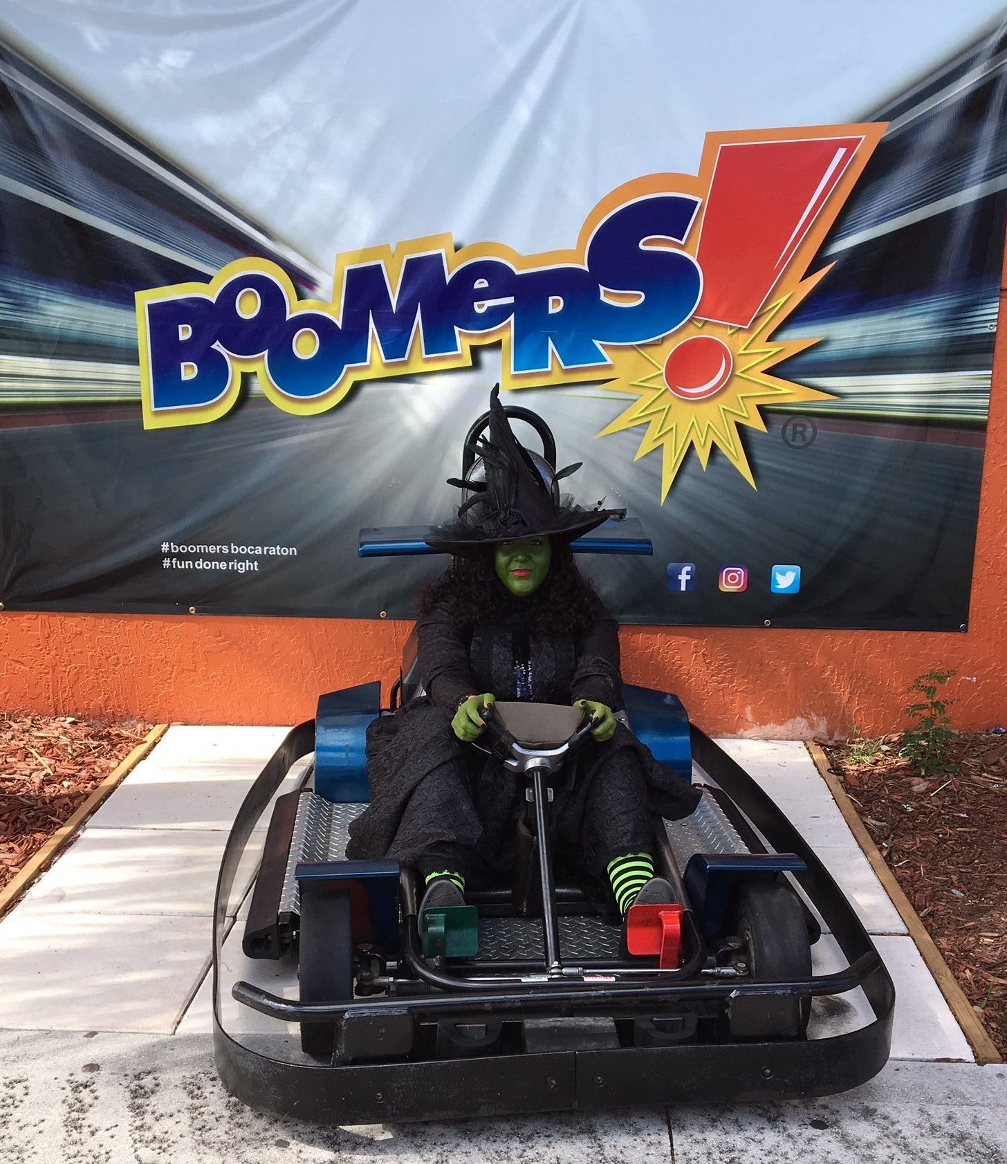 Halloween 2018 - BRAA witch taking a ride at Boomers