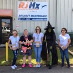 BRAA Halloween 2018 - Delivering candy to RJMX Reliable Jet Maintenance