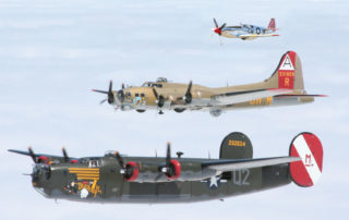 Wings of Freedom Tour vintage aircraft lying in formation