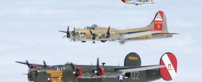 Wings of Freedom Tour vintage aircraft lying in formation