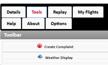 Tools page tool bar