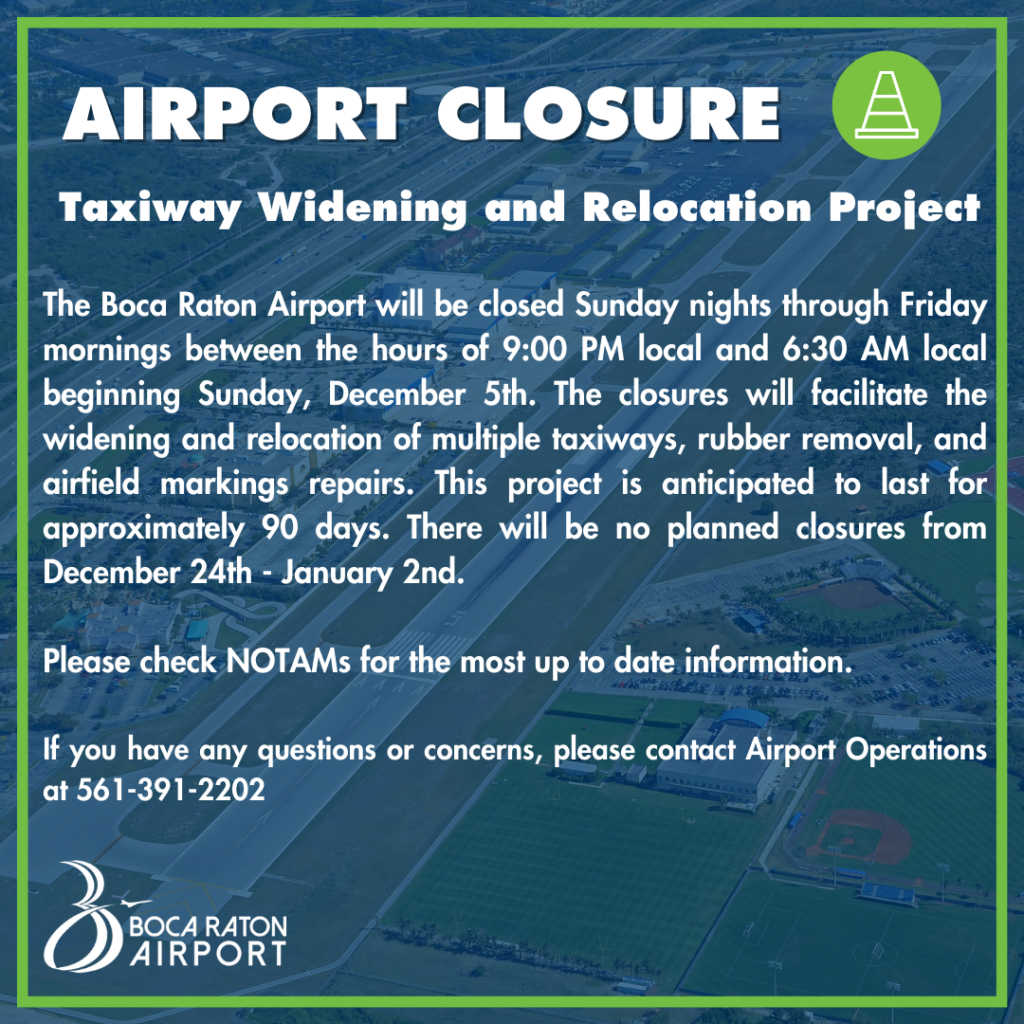 Airport Closure Taxiway Widening and Relocation Project