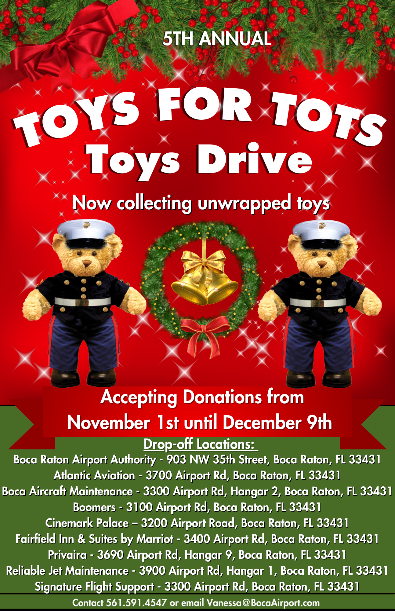 Flyer for Toy Drive Collection