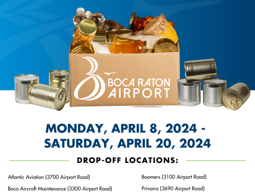 Boca Raton Airport Authority to Launch Annual Food Drive to Benefit Boca Helping Hands